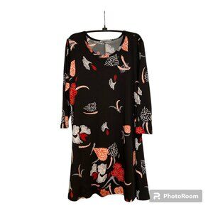 Arianna by Howard's Colorful Long Sleeve Swing Dress / Tunic Women's Size S/M